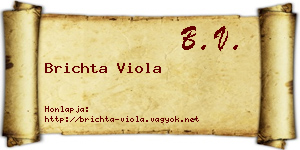 Brichta Viola névjegykártya